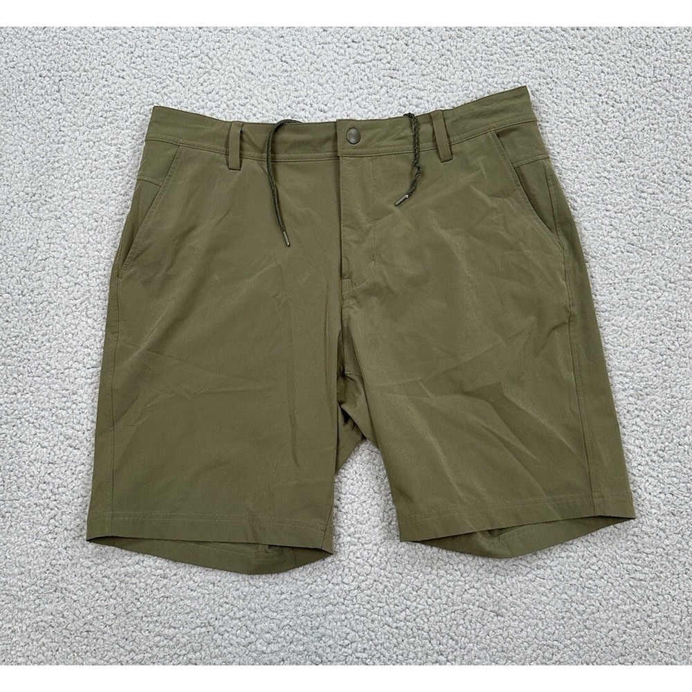 REI Co-Op Hybrid Shorts Mens 34 Green Milford Stretch Outdoor Hiking Fishing